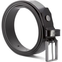 Pasek Męski CALVIN KLEIN - Slim Belt K50K503595 100 001. Czarne paski męskie CALVIN KLEIN, bez wzorów, ze skóry. W wyprzedaży za 129.00 zł.