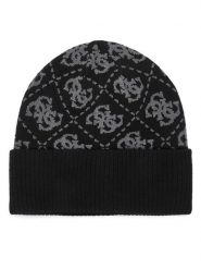 Guess Czapka AM9677 VIS01 Czarny. Czarne czapki zimowe damskie Guess, z wiskozy. Za 194.99 zł.