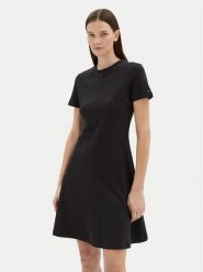Tommy Hilfiger Sukienka codzienna WW0WW45521 Czarny Regular Fit. Czarne sukienki damskie Tommy Hilfiger, na co dzień, s, bez wzorów, z bawełny, bez kołnierzyka, bez ramiączek, proste. Za 259.99 zł.