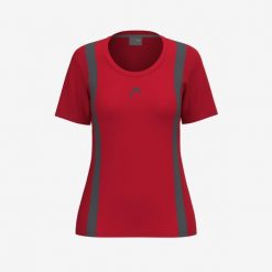 CLUB 25 TECH Koszulka damska. Czerwone bluzki sportowe damskie HEAD, xs, z poliesteru, bez kołnierzyka, bez ramiączek. Za 119.00 zł.