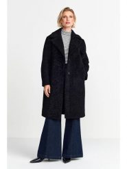 Rich&Royal Płaszcz pluszowy w kolorze czarnym rozmiar: 38. Czarne płaszcze damskie Rich&Royal, bez wzorów. Za 507.45 zł.