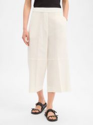 Marie Lund Spodnie typu culottes z zawartością lnu Kobiety Bawełna biały, 40. Białe spodnie materiałowe damskie Marie Lund, bez wzorów, z bawełny. Za 229.95 zł.