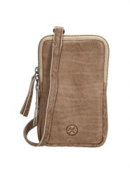 HIDE & STITCHES Skórzana torebka w kolorze szarobrązowym na telefon - 10 x 18 x 2,5 cm rozmiar: onesize. Brązowe torebki klasyczne damskie HIDE & STITCHES, bez wzorów, z materiału, bez dodatków. Za 86.99 zł.