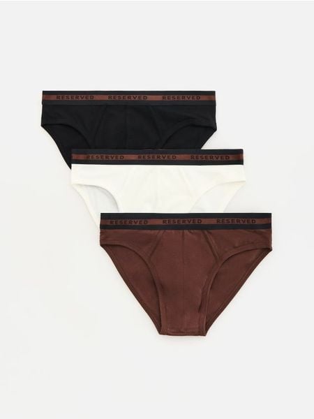 Slipy 3 pack - złamana biel. Slipki męskie Reserved, bez wzorów. Za 69.99 zł.