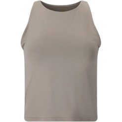 Damski tank top Athlecia Rihal. Brązowe topy damskie Athlecia, bez wzorów, bez kołnierzyka. Za 218.00 zł.