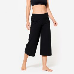 Second Life - Spodnie do jogi damskie Kimjaly krótkie - Stan Doskonały. Czarne spodnie sportowe damskie KIMJALY, l, z bawełny, na fitness i siłownię. Za 67.99 zł.