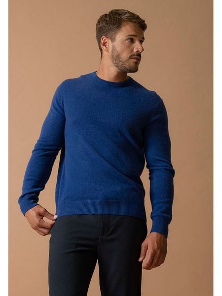 Perfect Cashmere Kaszmirowy sweter "Blake" w kolorze niebieskim rozmiar: L. Niebieskie swetry męskie Perfect Cashmere, l, bez wzorów, z kaszmiru, bez kołnierzyka. Za 413.99 zł.