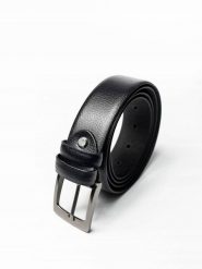 Pasek męski Rovicky [D] BOM-01-ARS czarny. Czarne paski męskie ROVICKY, bez wzorów, ze skóry, eleganckie. Za 34.99 zł.