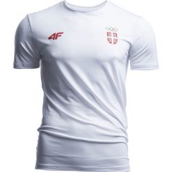 Koszulka funkcyjna męska Serbia Pyeongchang 2018 TSMF700 - biały. Białe bielizna termoaktywna męska 4f, m, bez wzorów, z dzianiny. W wyprzedaży za 69.99 zł.