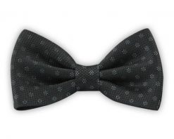 Mucha Męska, Czarna w Kwiatki, Motyw Florystyczny, Bez Poszetki -EM Men's Accessories. Czarne krawaty i muchy męskie Em men's accessories, bez wzorów, eleganckie. Za 49.99 zł.