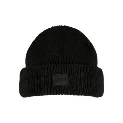 Czapka Urban Classics knitted wool. Czarne czapki męskie Urban Classics, bez wzorów, z wełny. Za 160.50 zł.