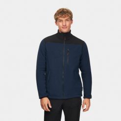 Bluza polarowa turystyczna Alpinus Caen 200. Czarne bluzy bez kaptura męskie Alpinus, m, z polaru. Za 379.00 zł.