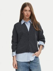Tommy Hilfiger Kardigan Blend WW0WW52309 Szary ciemny Regular Fit. Szare kardigany damskie Tommy Hilfiger, l, bez wzorów, z wełny. Za 1,099.00 zł.