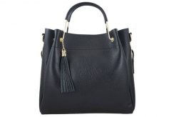 Kuferek skórzany BARBERINI'S 960-1 czarny. Czarne shopper bag damskie Barberinis, bez wzorów, ze skóry, do ręki, zamszowe, bez dodatków. Za 339.99 zł.