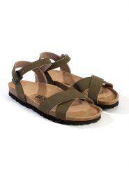 BACKSUN Sandały w kolorze khaki rozmiar: 37. Brązowe sandały damskie Backsun, bez wzorów, bez obcasa. Za 181.76 zł.