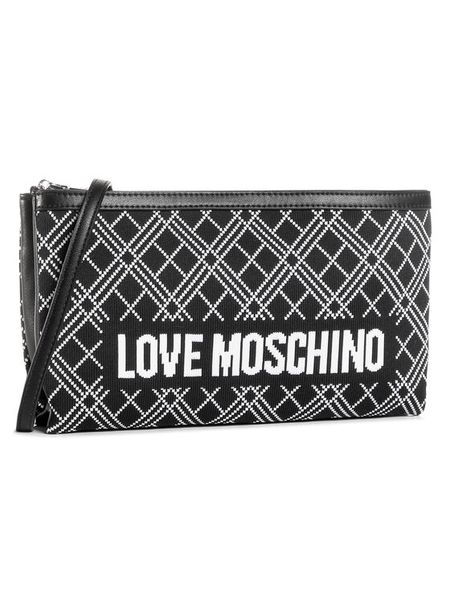 LOVE MOSCHINO Torebka JA28173G0OIA0000 Czarny. Czarne torebki klasyczne damskie Love Moschino, bez wzorów, z materiału, bez dodatków. Za 649.00 zł.