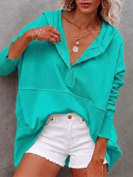 Milan Kiss Bluza w kolorze turkusowym rozmiar: L. Niebieskie bluzy z kapturem damskie Milan Kiss, l. Za 174.95 zł.