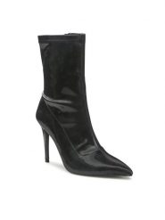 Jenny Fairy Botki LS5629-10A Czarny. Czarne botki damskie Jenny Fairy, ze skóry, bez obcasa, na szpilce, bez zapięcia. Za 219.99 zł.