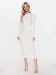 Edited Sukienka dzianinowa EDT7006002 Écru Fitted Fit. Sukienki damskie Edited, bez wzorów, z dzianiny, bez kołnierzyka, bez ramiączek. Za 379.99 zł.