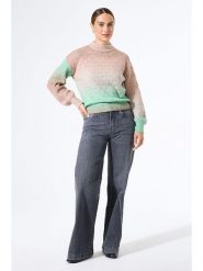 Garcia Sweter w kolorze beżowo-miętowym rozmiar: S. Brązowe golfy damskie Garcia, s, ze splotem, bez kołnierzyka. Za 91.56 zł.