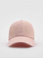 Czapka z daszkiem - pastelowy róż. Czerwone czapki z daszkiem damskie Reserved, bez wzorów. Za 59.99 zł.