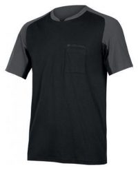 Koszulka rowerowa męska Endura GV500 Foyle Tech. Czarne t-shirty sportowe męskie ENDURA, l, z tkaniny, bez ramiączek, na fitness i siłownię. Za 259.99 zł.