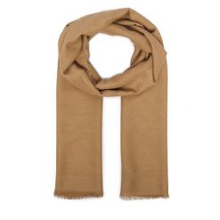 Szal Guess. Brązowe szaliki i kominy damskie Guess, z aplikacjami. Za 194.99 zł.