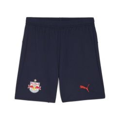 Męskie szorty FC Red Bull Salzburg 25/26 PUMA New Navy Red Blue. Czerwone szorty męskie Puma, bez kołnierzyka. Za 199.00 zł.