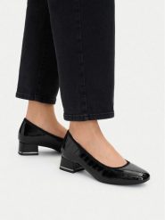 Go Soft Czółenka CEO-24F619-15 Czarny. Czarne czółenka damskie GO SOFT, bez wzorów, ze skóry, bez obcasa. Za 179.99 zł.