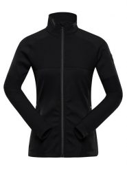 Alpine Pro Kurtka polarowa "Dozera" w kolorze czarnym rozmiar: M/L. Czarne kurtki damskie Alpine Pro, l, bez wzorów, z materiału, bez kaptura. Za 139.20 zł.