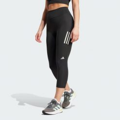 Legginsy Own the Run 3/4. Czarne legginsy damskie Adidas, xs, bez wzorów, z materiału. Za 259.00 zł.