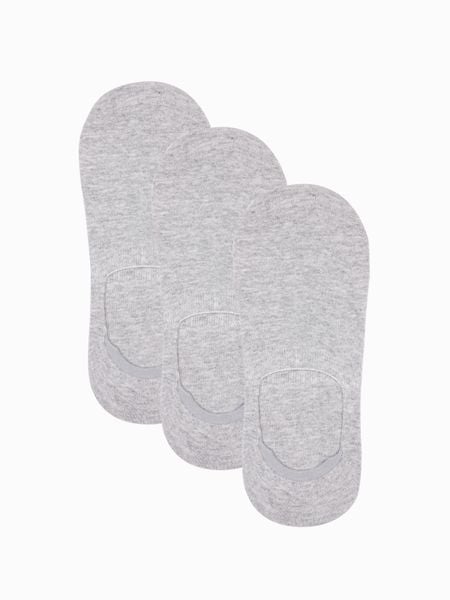 Skarpety męskie stopki 3-pak - szare V3 - Rozmiar: one size. Szare skarpetki męskie Ombre Clothing, bez wzorów, z bawełny. W wyprzedaży za 14.99 zł.