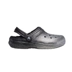 Klapki sandały Crocs Classic Glitter Lined Clog Srebrne 205842-067. Czarne sandały męskie Crocs, bez zapięcia. Za 189.00 zł.