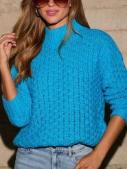 LA Angels Sweter w kolorze niebieskim rozmiar: M. Niebieskie golfy damskie LA Angels, m, bez kołnierzyka. Za 191.42 zł.