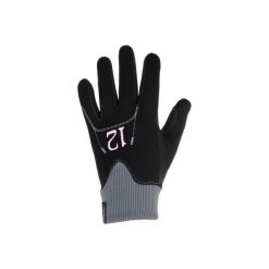 Ciepłe rękawiczki jeździeckie Easywear dla dzieci. Czarne rękawiczki dziecięce FOUGANZA, z elastanu, bez ramiączek. W wyprzedaży za 29.99 zł.
