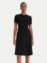 Armani Exchange Sukienka dzianinowa XW001885 AF10352 Czarny Regular Fit. Czarne sukienki damskie Armani Exchange, xl, bez wzorów, z dzianiny, bez kołnierzyka, bez ramiączek. Za 759.99 zł.