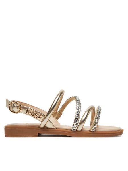 Liu Jo Sandały 4A5323 EX304 M Złoty. Żółte sandały dziewczęce Liu Jo, ze skóry, bez zapięcia. Za 399.99 zł.