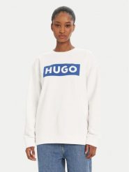 HUGO Bluza Classic 50522425 Biały Relaxed Fit. Białe bluzy bez kaptura damskie Hugo, xxs, z bawełny. Za 299.99 zł.