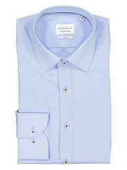 Eterna Koszula - Slim fit - w kolorze błękitnym rozmiar: 42. Niebieskie koszule męskie Eterna, bez wzorów, z materiału, bez kołnierzyka, bez ramiączek. Za 110.04 zł.