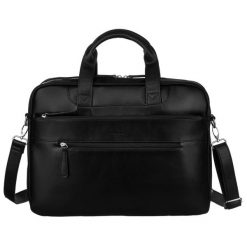 Torba na laptopa Peterson PTN LAP-513A czarna. Czarne torby na laptopa damskie Peterson, bez wzorów, ze skóry ekologicznej. Za 169.99 zł.