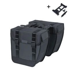 Wodoodporna torba tylna z poliestru Basil Tour Mik 2.0. Czarne torebki klasyczne damskie BASIL, bez wzorów, bez dodatków. Za 393.95 zł.