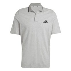 Koszulka męska polo ADIDAS M SL PQ PS S. Szare koszulki polo męskie Adidas, m, bez wzorów, z bawełny, bez ramiączek. Za 179.00 zł.