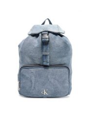Calvin Klein Plecak Denim Luna Mini Flap Backpack LV04F3216G Błękitny. Niebieskie plecaki damskie CALVIN KLEIN, bez wzorów, z denimu. Za 389.99 zł.