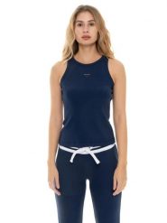 Damska sportowa koszulka bez rękawów. Niebieskie topy sportowe damskie LEONE 1947 APPAREL, s, bez wzorów, bez ramiączek. Za 176.82 zł.
