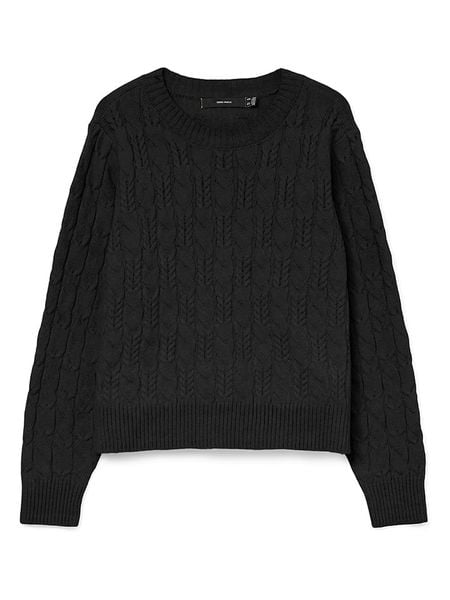 Vero Moda Sweter w kolorze czarnym rozmiar: M. Czarne swetry klasyczne damskie Vero Moda, m, z materiału, bez kołnierzyka. Za 126.45 zł.
