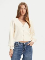 Guess Kardigan W5YR07 Z2ZK2 Écru Relaxed Fit. Kardigany damskie Guess, xl, z aplikacjami, z wiskozy. Za 339.99 zł.