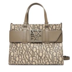 Torebka Armani Exchange. Brązowe torebki klasyczne damskie Armani Exchange, bez wzorów, bez dodatków. Za 869.99 zł.