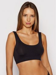 Hanro Biustonosz top Touch Feeling 1810 Czarny. Czarne biustonosze Hanro, xs, bez wzorów, z syntetyku, bez kołnierzyka. Za 279.99 zł.