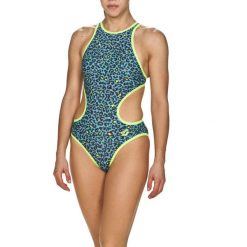 Strój kąpielowy damski jednoczęściowy sportowy na basen Arena Leopard. Zielone stroje jednoczęściowe damskie Arena, s, bez wzorów. Za 171.98 zł.