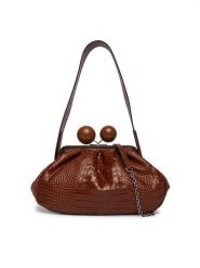 Weekend Max Mara Torebka 2615511194600 Brązowy. Brązowe listonoszki damskie Weekend Max Mara, bez wzorów, ze skóry, bez dodatków. Za 2,259.00 zł.